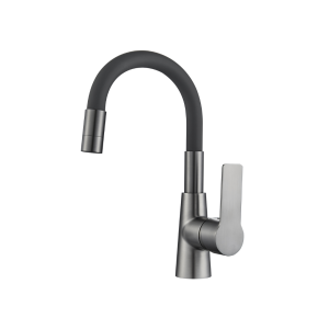INTER CERAMIC WASHBASIN FAUCET ALISADO ZINC/BRASS GUN GRAY